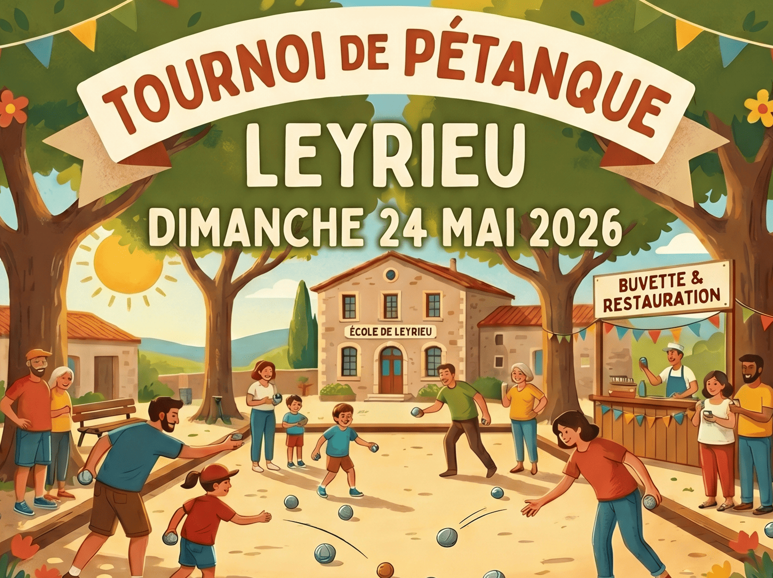 Tournoi de Pétanque - Leyrieu - Dimanche 24 mai 2026